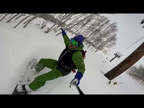 Hokkaido Tomamu resort side country snowboarding