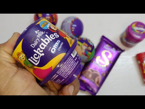 1 mins satisfying video Cadbury dairy milk lickables with Oreo chunk and Cadbury gems