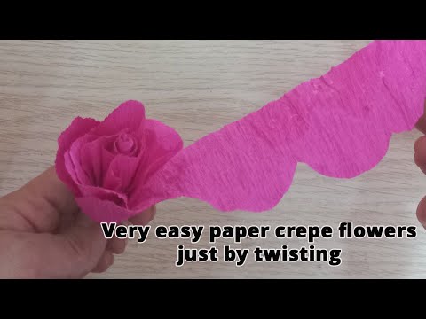 How to make easy paper crepe flowers? Easy paper crepe flower with amazing and beautiful appearance