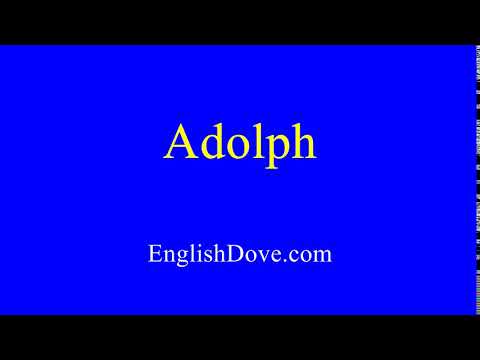 How to pronounce Adolph in American English.