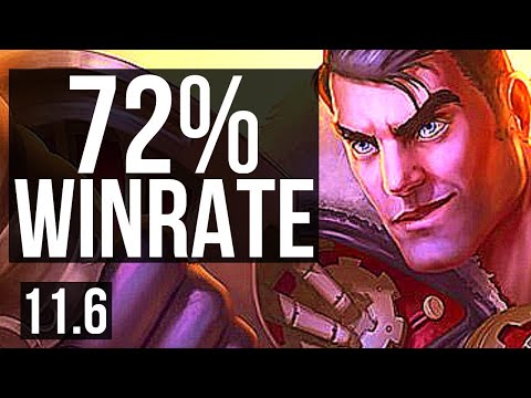 JAYCE vs KATARINA (MID) | 11/0/2, 72% winrate, Legendary | BR Master | v11.6