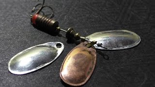 Размеры лепестка вращающейся блесны в сантиметрах