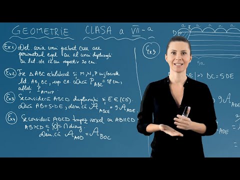 Probleme rezolvate: arii și perimetre în trapez, dreptunghi și romb – Clasa a VII-a