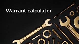 Warrant Calculator | Warrant tool tutorial video