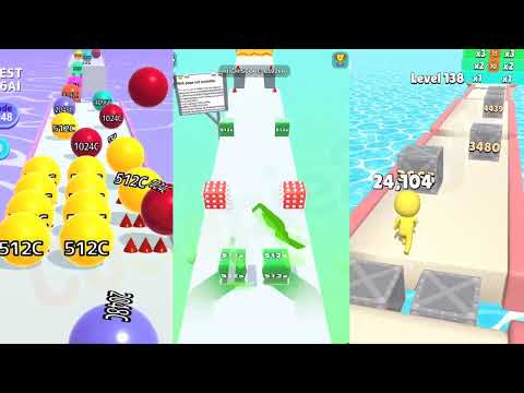 Ball Run 2048 Infinity vs Jelly Run 2048 vs Push Harder 3D #pushharder3d #levelup #2048nation
