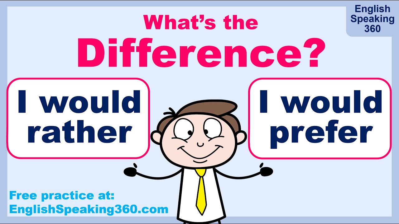 WOULD RATHER vs WOULD PREFER  |  What is the Difference?