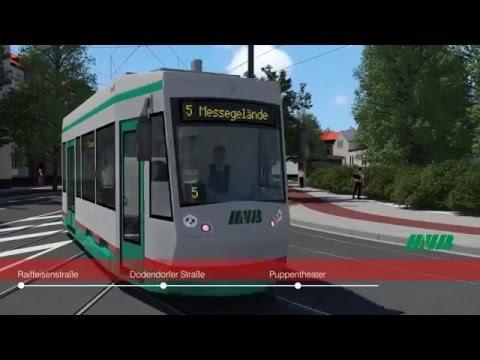 MVB | Erweiterung des Straßenbahnnetzes | 3D-Visualisierung