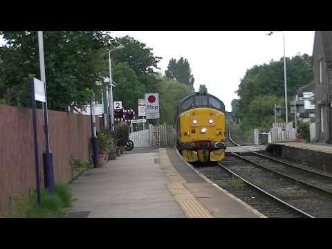 DRS 37667 tnt 37194. 6C52. Bare Lane Station. 13/07/12