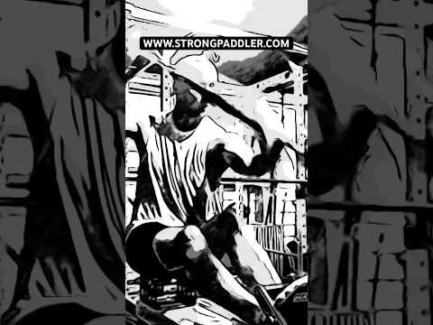 Training on the erg with banded rotation warmup. Kayak surf ski paddle training