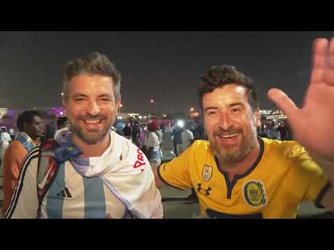 Argentinian fans celebrate first world cup knockout round win