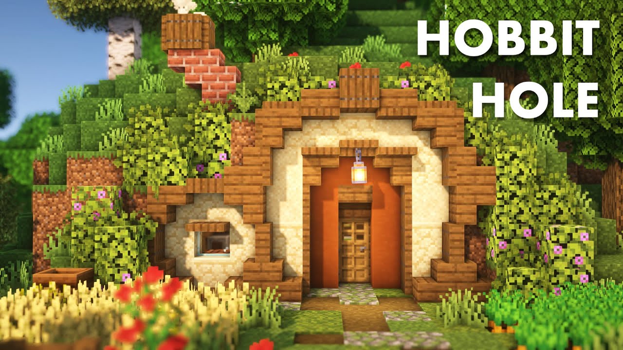 Minecraft | How to build a Hobbit Hole | Tutorial - YouTube