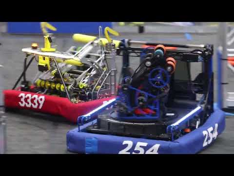 FRC 3339 vs 254 | BumbleB 3339 Clean Robot Video | 2024 Newton Q100