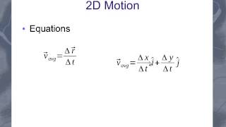 2D Equations of Motion
