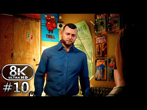 GTA V 8K Ultra Graphics Gameplay Walkthrough Part 10 - GTA V 8K 60FPS PC No Commentary