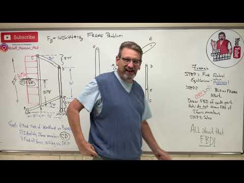 Statics: Lesson 54 - More Difficult Frame Problem