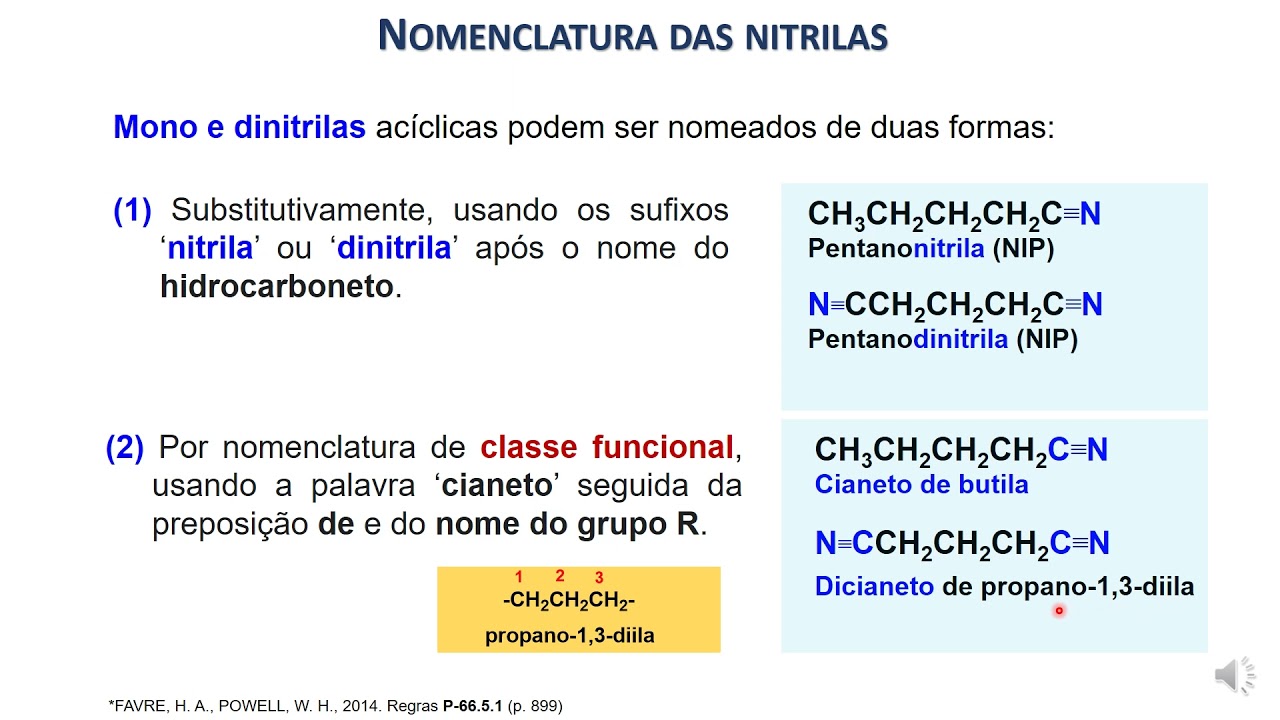 Derivados de Ácidos carboxílicos - Nitrilas -  Partes 7