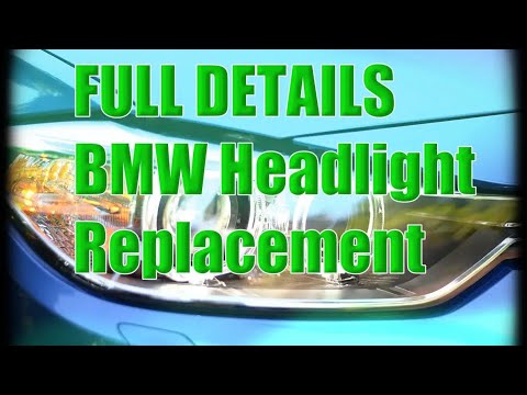 BMW Headlight Change F30 328i 2013 FULL DETAILS Low Beam Replacement (Easiest Method)