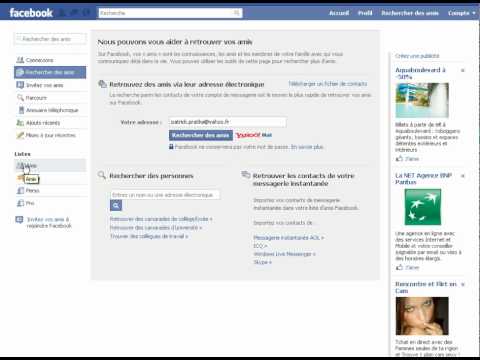 comment modifier liste amis facebook