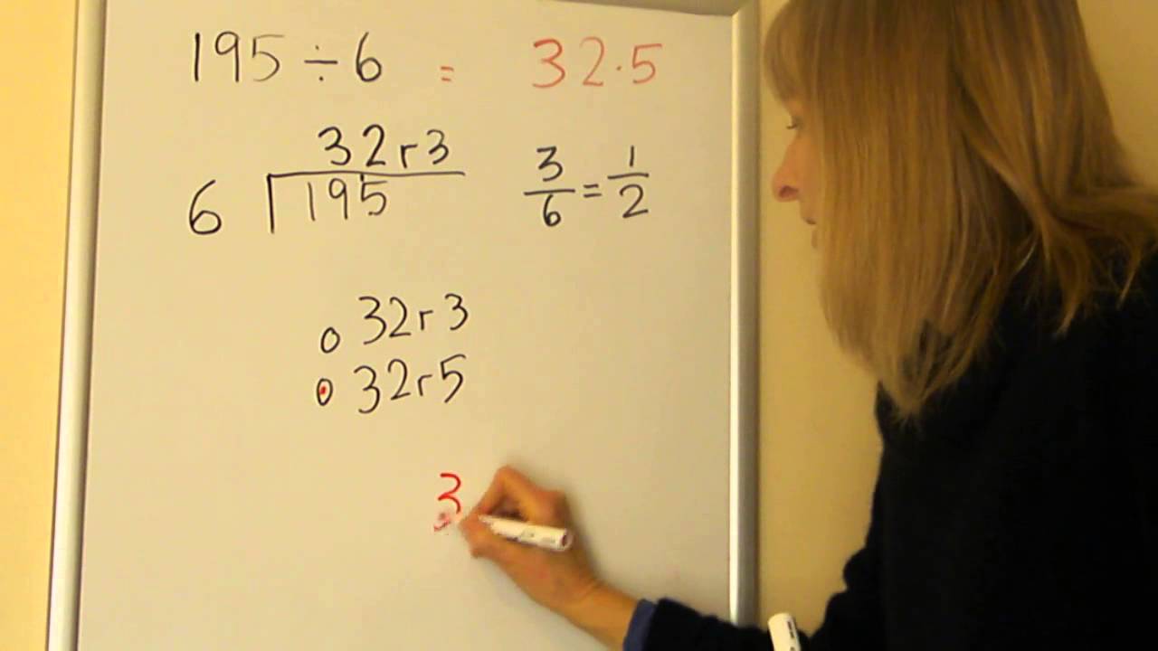 Division with remainder, comparing to calculator answer