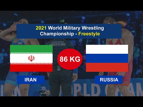 IRAN vs RUSSIA - World Military Wrestling Championship 2021 - 86kg - Vafaeipour Naifonov Artur