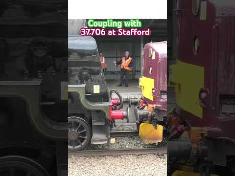 Coupling up! 46115 ‘Scots Guardsman & 37706 join!  #steam #diesel #class37 #shorts #trains #railway