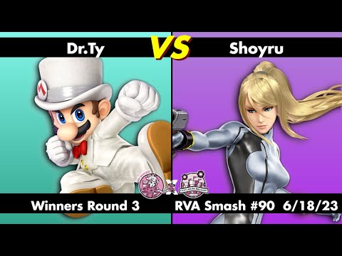 RVA Smash #90: Dr.Ty (Mario) vs Shoyru (Zero Suit Samus) | Winners Round 3 | 46 Entrants | SSBU