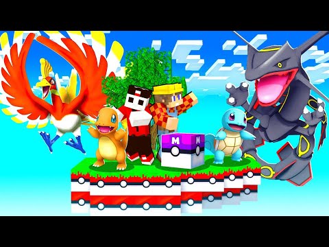 SOPRAVVIVO SOPRA UN BLOCCO POKEMON LEGGENDARIO SU MINECRAFT - ITA