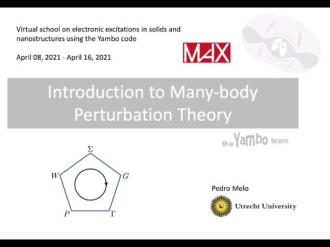 Introduction to Many Body Perturbation Theory