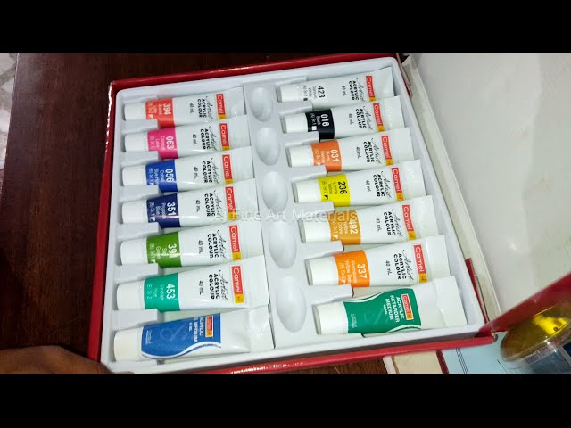 Vídeo relacionado con Camel Camlin Kokuyo Acrylic Color Box - 9ml Tubes, 12 Shades