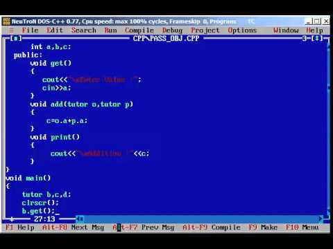Pass object as an arguement in function C Tamil
