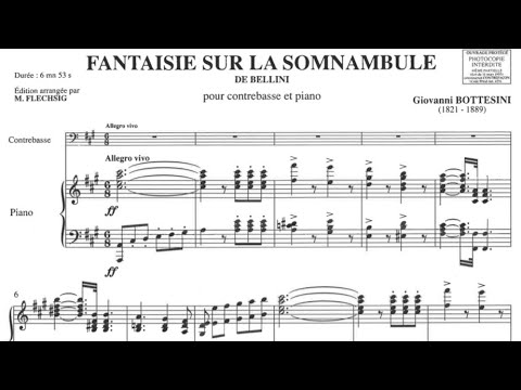 Giovanni Bottesini - Fantasia "La Somnambula" for Double Bass and Piano