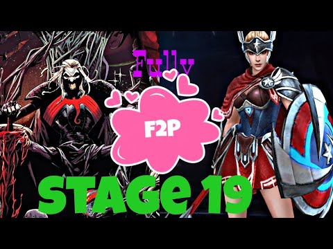 Fully F2P Sharon Rogers smashes Knull Stage 19🔥Marvel Future Fight .