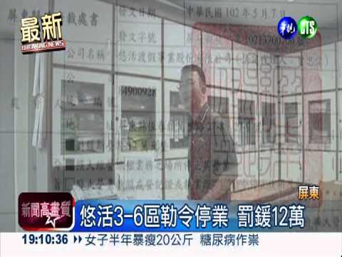 悠活3-6區勒令停業 罰鍰12萬元