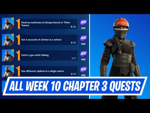 Fortnite Week 10 Season Quests Challenges Guide - How to complete Week 10 Season Quests in Chapter 3