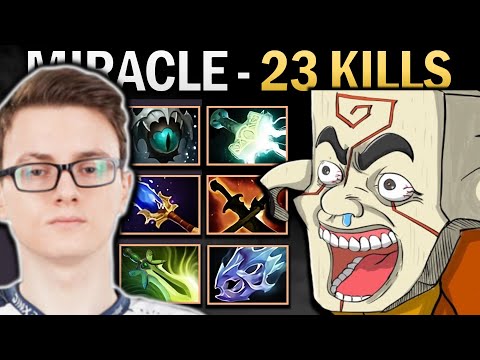 Juggernaut Dota Gameplay Miracle with 23 Kills and Mjolnir