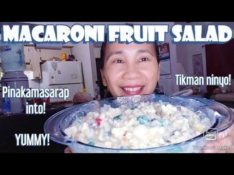 MACARONI FRUIT SALAD | BUDGET RECIPE | PANLASANG PINOY: FILIPINA AMERICAN LIFE IN FLORIDA USA |