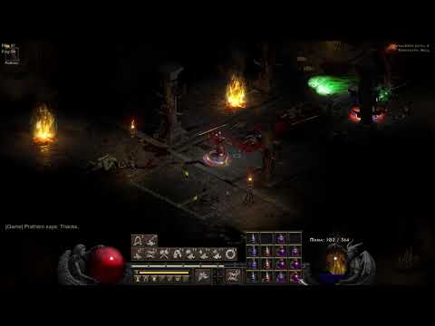 D2: Resurrected | Double Hustle Rune Word Throw Barb. Work in Progress. [Hell Andariel]