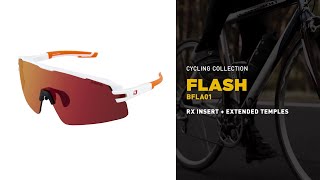 Cyklistické slunečení brýle BOBSTER SUNGLASS FLASH matný bílo/oranžový rám, kouřová Red revo čočka
