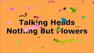 TALKING HEADS  -  Nothing But Flowers ( lyrics on the screen)