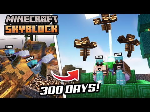 Risible Twins - We Survived 300 days in Minecraft SKYBLOCK...