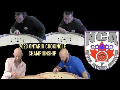 2023 Ontario Crokinole Championship - Hutchinson, Tracey, Reinman, Carrafiello.