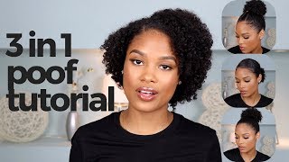 natural hair tutorial: 3 different ways to rock a POOF! || alyssa marie