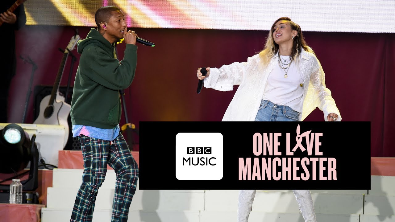 Pharrell Williams and Miley Cyrus - Happy (One Love Manchester) thumnail