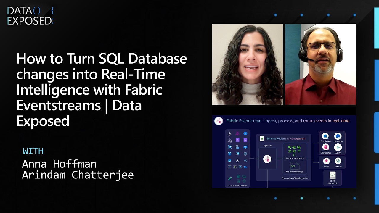 How to Turn SQL Database changes into Real-Time Intelligence with Fabric Eventstreams | Data Exposed