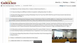 CUSD Regular Board Meeting - January 22, 2026 - Part 1