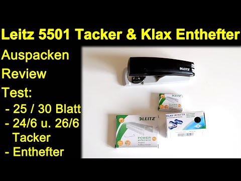 Stapler Leitz Nekot Stapler 5500, 30 kortų. (10K080K) video