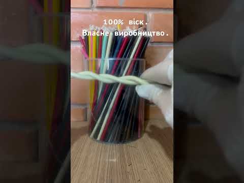 Белые восковые свечи 21 см - фото 2 - id-p1189096502