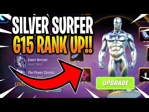 *NEW* G15 SILVER SURFER RANK UP & GAMEPLAY! - MARVEL Strike Force - MSF