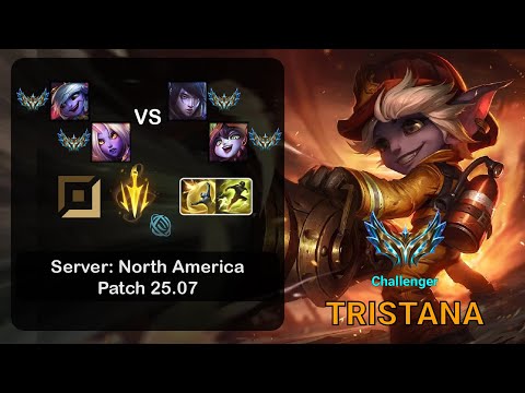 Tristana ADC + Soraka vs Aphelios + Lulu - NA Challenger - Patch 25.07