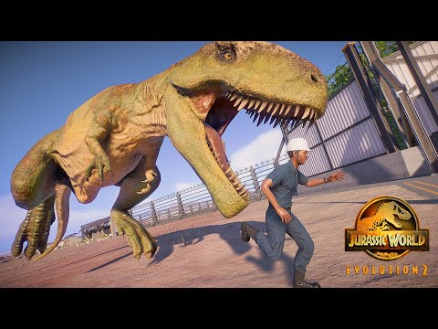 New GIGANOTOSAURUS Eats Great Human - Jurassic World Evolution 2